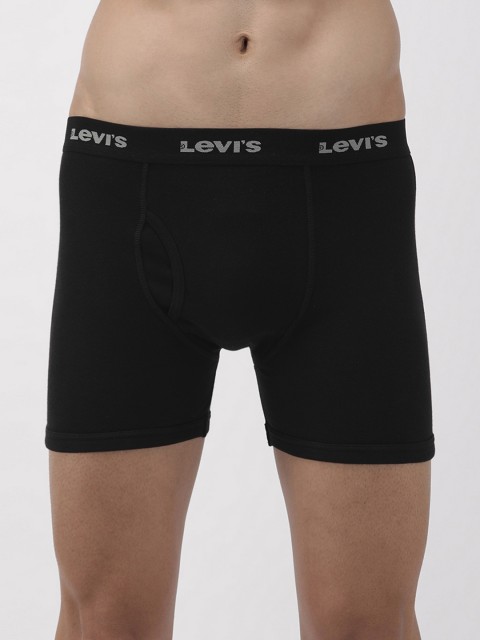 

Levis Men Black Solid Pure Cotton Trunks BB-100CA-1PK-STYLE-001-3