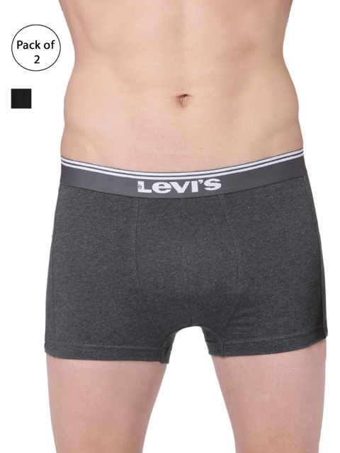 

Levis Men Pack of 2 Solid Trunks TK-200SF-2PK-STYLE-018-474, Grey