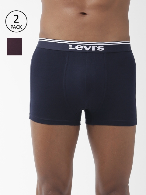 

Levis Men Pack Of 2 Solid Trunks TK-200SF-2PK-STYLE-018-467, Navy blue