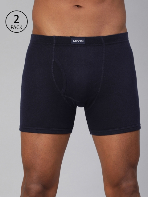 

Levis Men Pack of 2 Solid Trunks BB-100CA-2PK-STYLE-010-336, Navy blue