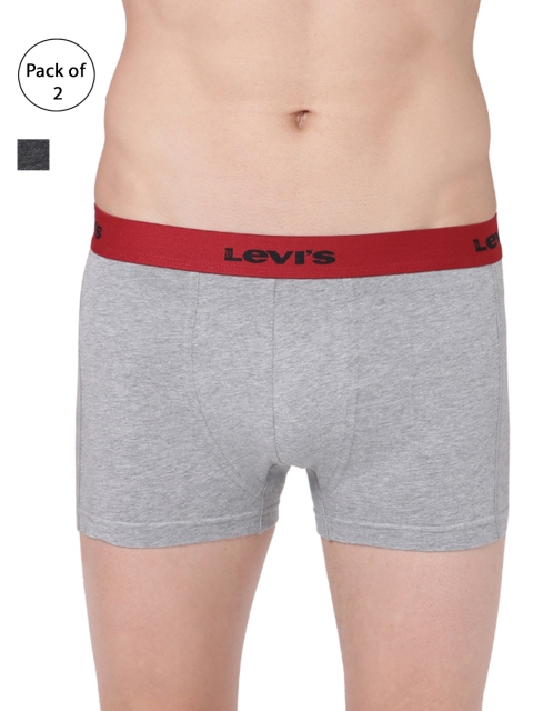 

Levis Men Pack of 2 Trunks TK-200SF-2PK, Grey melange