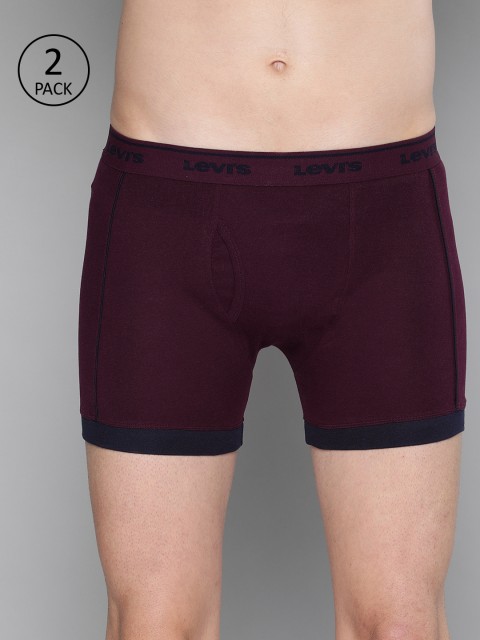 

Levis Men Pack of 2 Burgundy Solid Trunks BB-100CA-2PK-STYLE-007-238