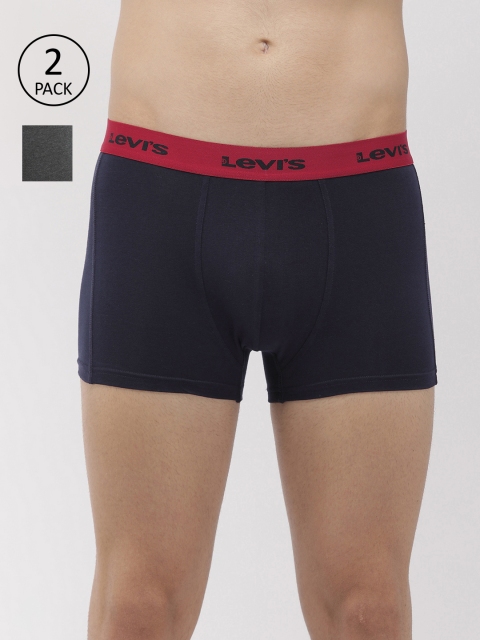 

Levis Men Pack of 2 Solid Trunks TK-200SF-2PK-STYLE-020-495, Navy blue