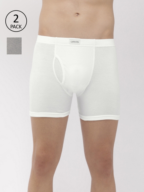 

Levis Men Pack of 2 Solid Trunks BB-100CA-2PK-STYLE-010-347, White
