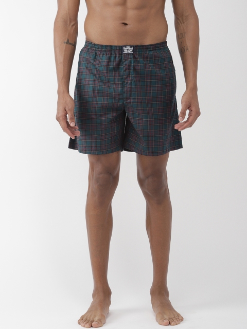 

Levis Men Green & Red Checked Pure Cotton Boxers BS-300LS-1PK-STYLE-024-663