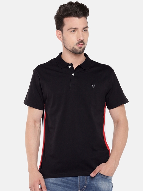 

Globus Men Black Solid Polo Collar T-shirt