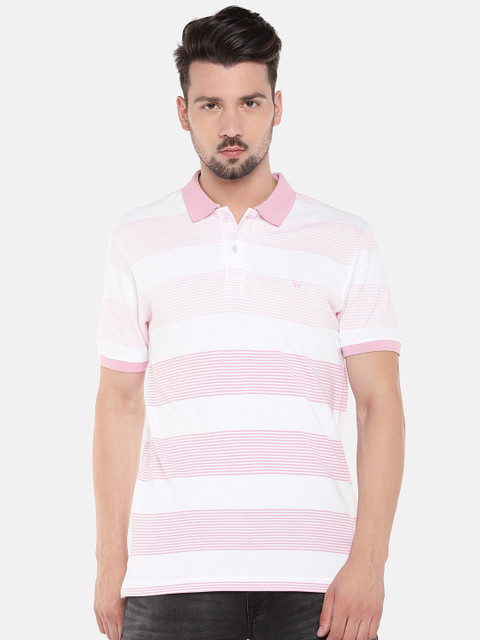 

Globus Men White Striped Round Neck T-shirt