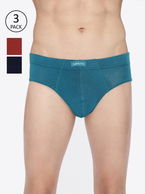 

Levis Men Pack of 3 Solid Briefs BF-100CA-3PK-STYLE-011-624, Navy blue