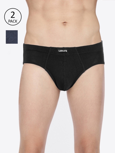 

Levis Men Pack of 2 Solid Briefs BF-100CA-2PK-STYLE-011-359, Black