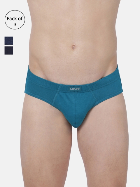 

Levis Men Pack of 3 Solid Briefs BF-100CA-3PK-STYLE-011-615, Navy blue