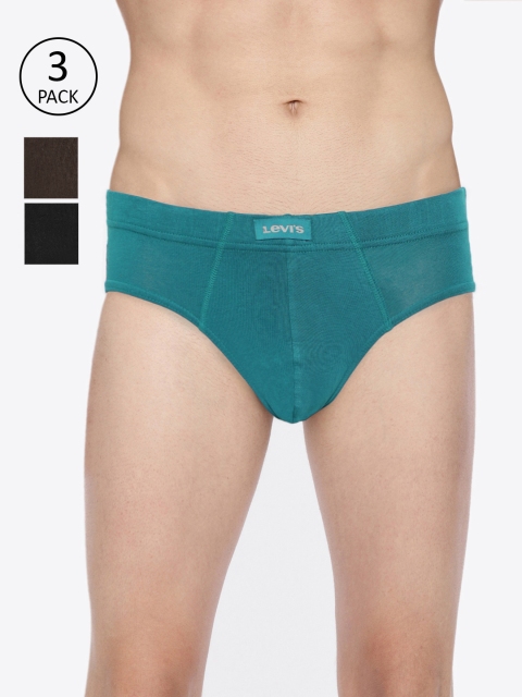 

Levis Men Pack of 3 Solid Briefs BF-100CA-3PK-STYLE-011-531, Black