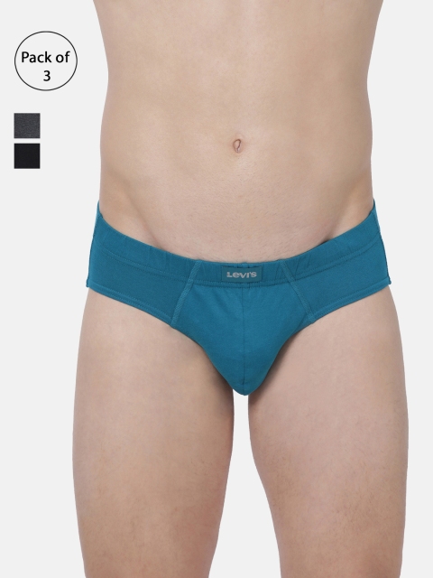 

Levis Men Pack Of 3 Solid Briefs BF-100CA-3PK, Charcoal