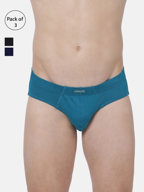 

Levis Men Solid Pack of 3 Briefs BF-100CA-3PK-STYLE-011-520, Black