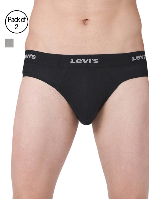 

Levis Men Pack Of 2 Solid Neo Briefs BF-100CA-2PK-STYLE-009-246, Black