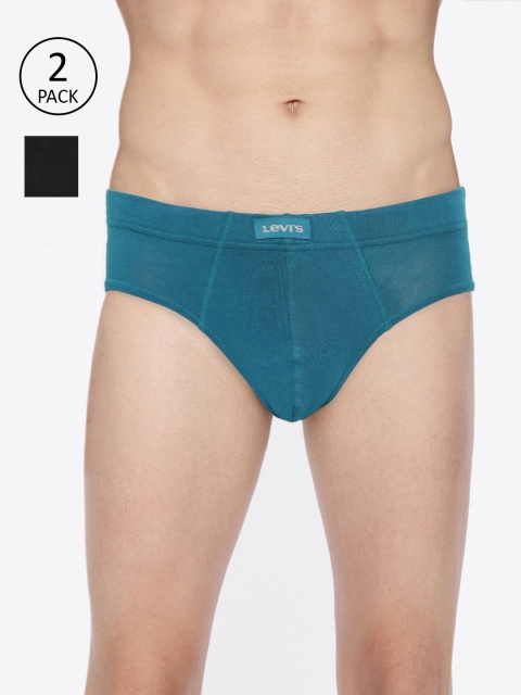 

Levis Men Pack of 2 Solid Briefs BF-100CA-2PK-STYLE-011-358, Black