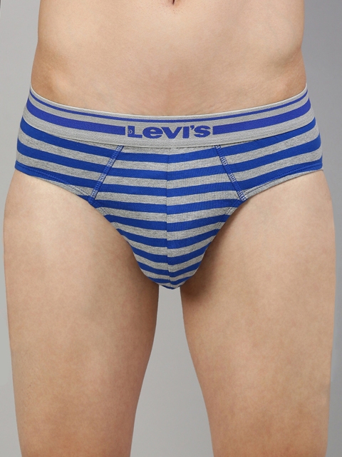 

Levis Men Grey & Blue Striped Briefs BF-200SF-1PK-STYLE-005-23