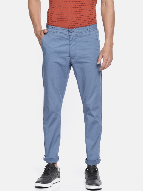 

Being Human Clothing Men Blue Regular Fit Solid Chinos