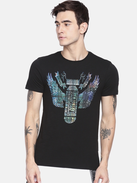 

Being Human Clothing Men Black Printed T-shirt