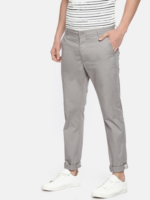

Being Human Clothing Men Grey Slim Fit Solid Chinos