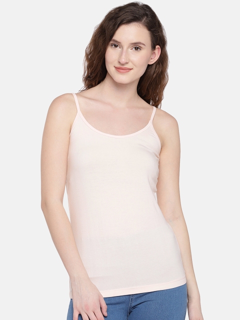 

Globus Women Peach-Coloured Solid Camisoles