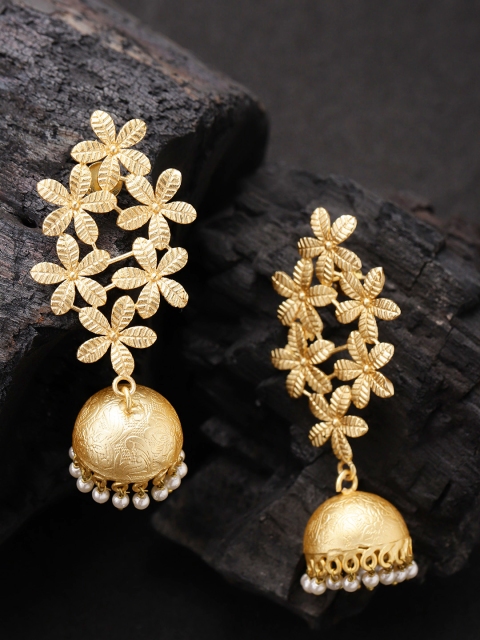 

Zobby Gold-Plated Handcrafted Dome Shaped Jhumkas