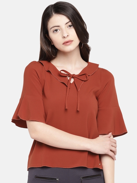 

Manola Women Red Solid Boxy Top