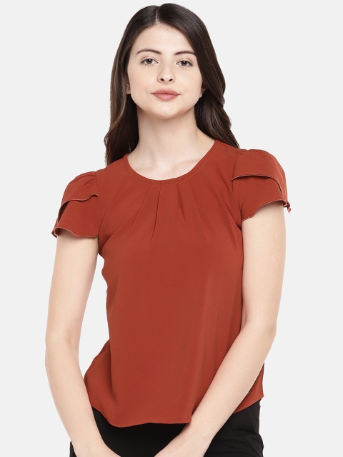 

Manola Women Red Solid Boxy Top