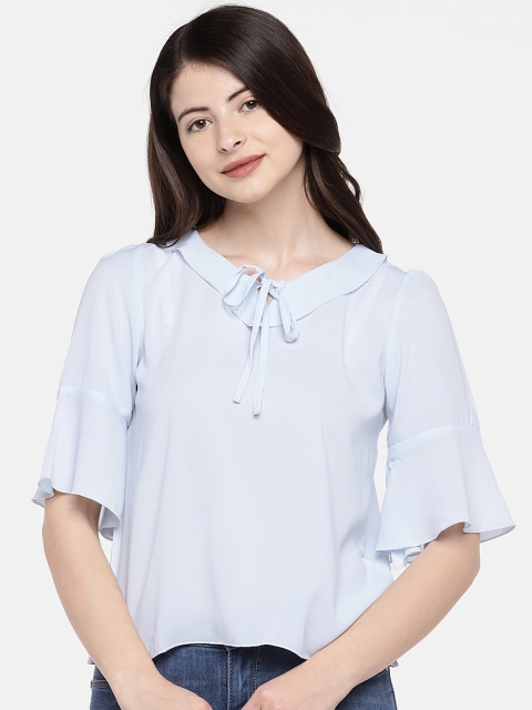 

Manola Women Blue Solid Boxy Top