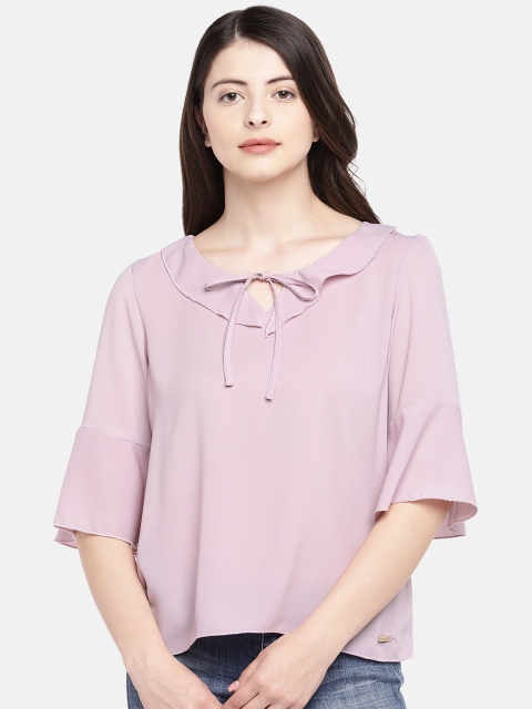 

Manola Women Pink Solid Boxy Top