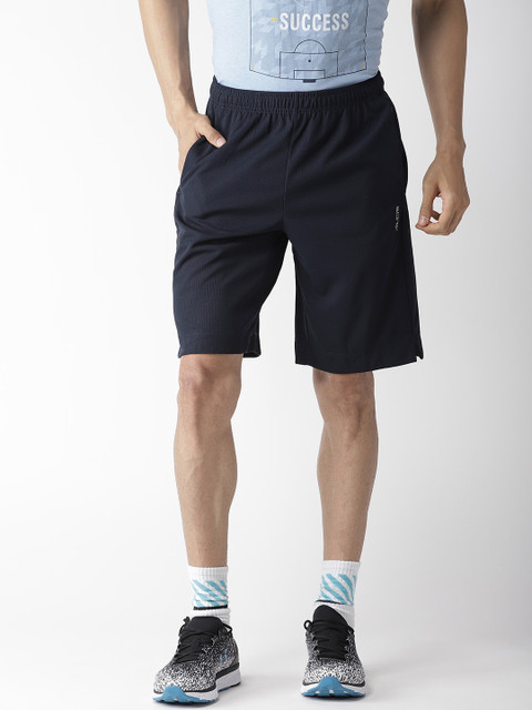 

Alcis Men Navy Blue Solid Slim Fit Sports Shorts