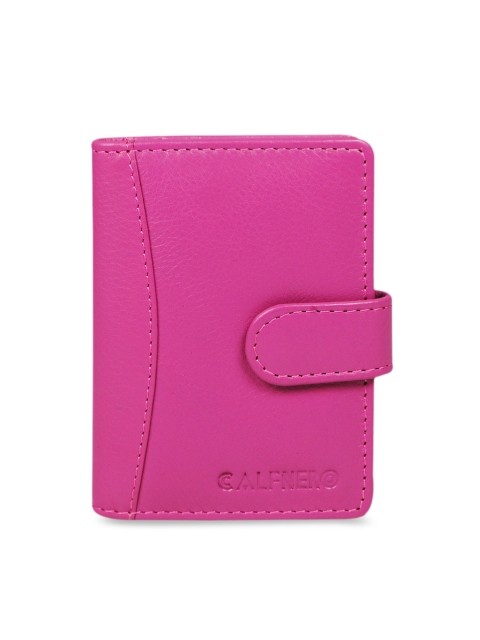 

CALFNERO Unisex Pink Solid Card Holder