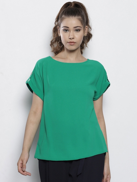 

DOROTHY PERKINS Women Green Solid Top