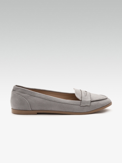 

DOROTHY PERKINS Women Charcoal Grey Penny Loafers