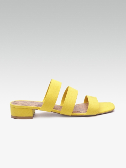 

DOROTHY PERKINS Women Yellow Solid Block Heels