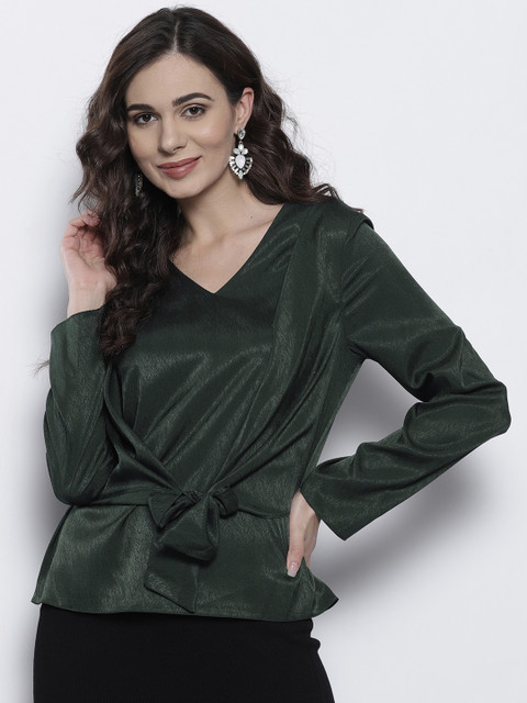 

DOROTHY PERKINS Women Green Solid Top