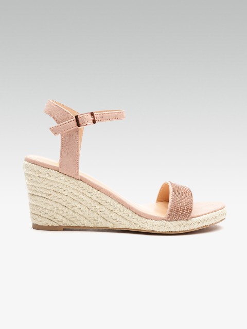 

DOROTHY PERKINS Women Pink Embellished Mid-Top Heels