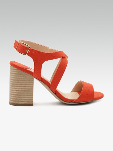 

DOROTHY PERKINS Women Orange Solid Block Heels