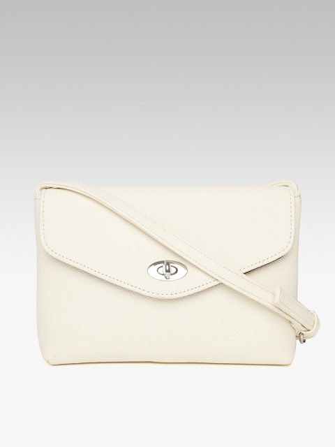 

DOROTHY PERKINS Off-White Solid Sling Bag