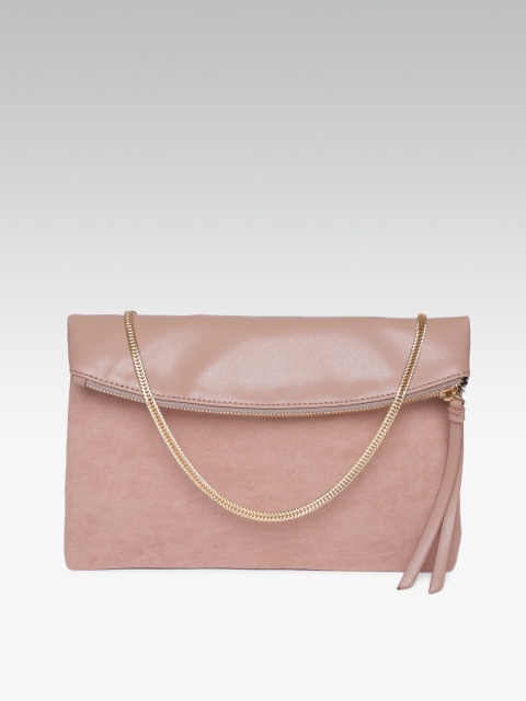 

DOROTHY PERKINS Women Dusty Pink Solid Foldover Clutch