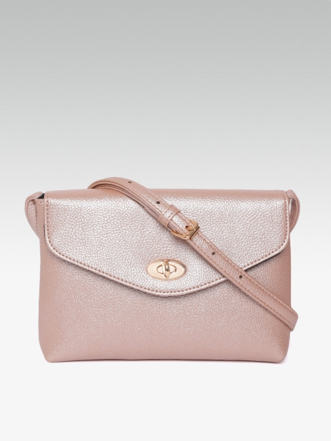 

DOROTHY PERKINS Rose Gold-Toned Solid Sling Bag