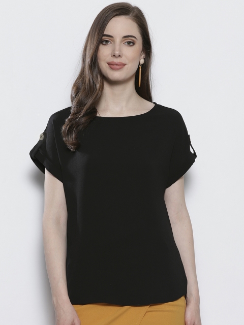 

DOROTHY PERKINS Women Black Solid Top