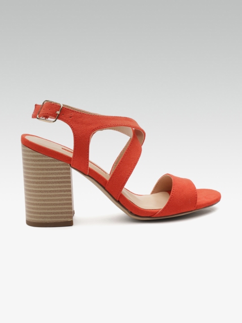

DOROTHY PERKINS Women Orange Solid Block Heels