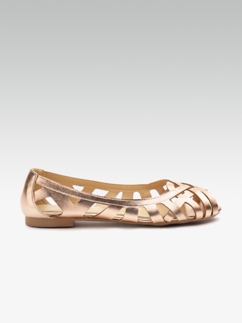 

DOROTHY PERKINS Women Rose Gold Solid Ballerinas with Laser Cuts