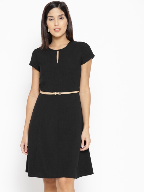 

DOROTHY PERKINS Women Black Solid A-Line Dress