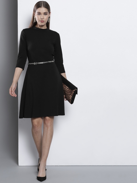 

DOROTHY PERKINS Women Black Solid A-Line Dress