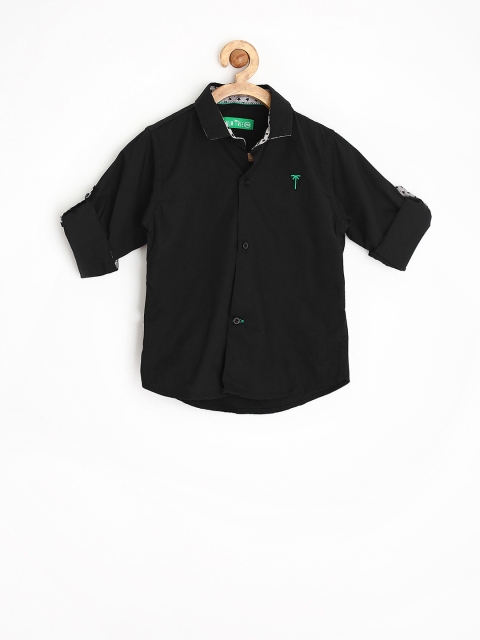 

Palm Tree by Gini and Jony Boys Black Slim Shirt