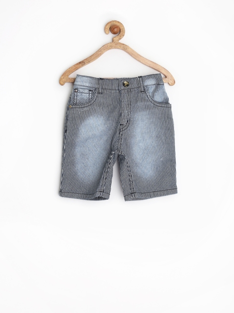 

Gini & Jony Boys Blue & White Striped Shorts