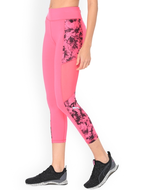 

Puma Women Pink Solid Tights