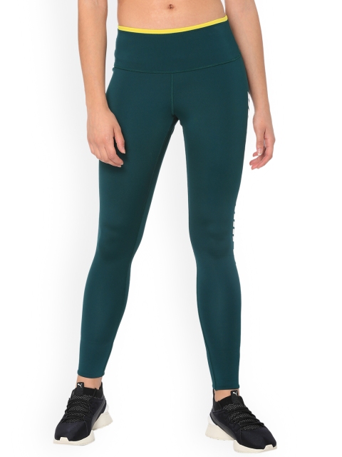 

Puma Women Green Solid Tights