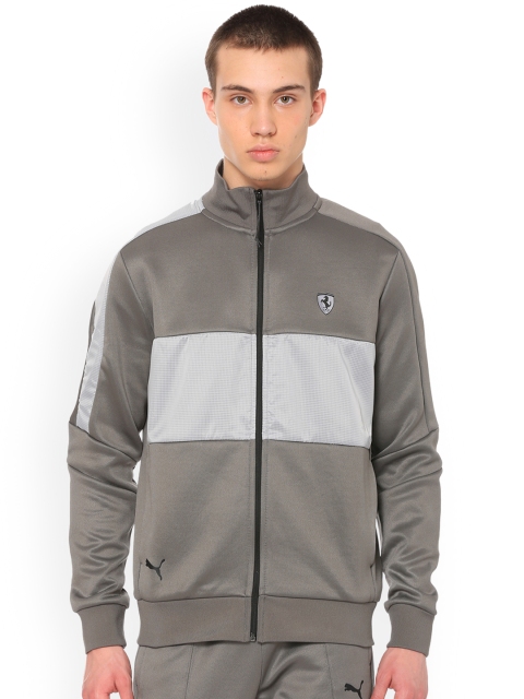 

PUMA Motorsport Men Grey Colourblocked Ferrari T7 Sporty Jacket